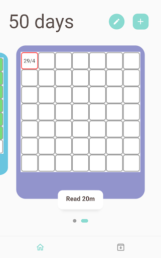 Fifty Days Habit Tracker Screen 2