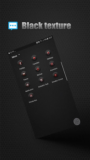 Android application Black texture Next SMS Skin screenshort