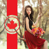 Canada day photo frame icon