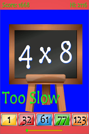 Speed Tables Math Quiz Screen 3