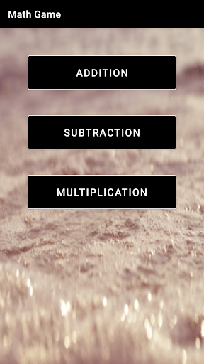 Android application Simple Math Game screenshort