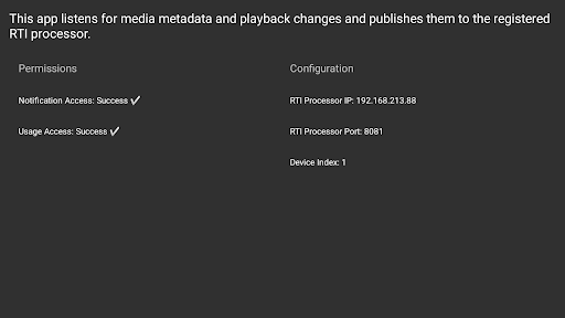RTI AndroidTV Companion Screen 3