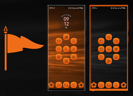 Android application Saffron India Icon Pack screenshort