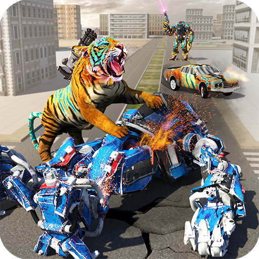 Robot Transforming Wild Tiger   Icon