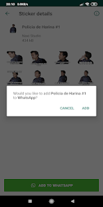 Screenshot 6 Stickers Policia de Harina Par android