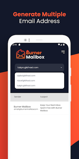 Burner Mailbox: Temporary Mail Screen 2