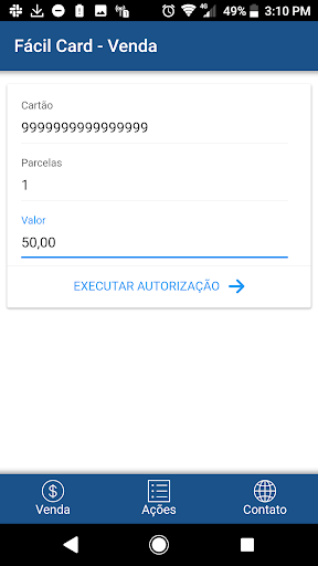 Android application Facil Card - PDV screenshort