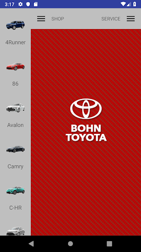 Android application Bohn Toyota screenshort
