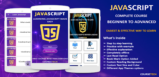 Android application Learn JavaScript screenshort