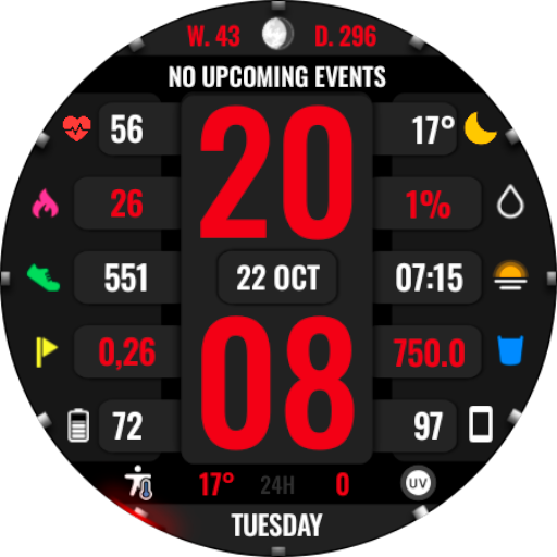 WR 017 Digital Watch Face Logo