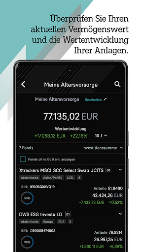 DWS Altersvorsorge Screen 2