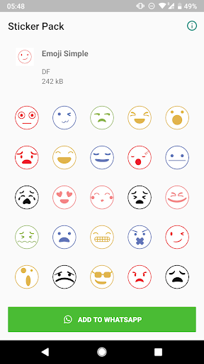 Android application Emoji Stickers For WhatsApp screenshort