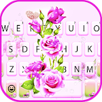 Pink Flowers Keyboard Theme Apk
