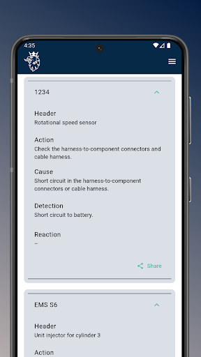 Scania DTC screenshot 2