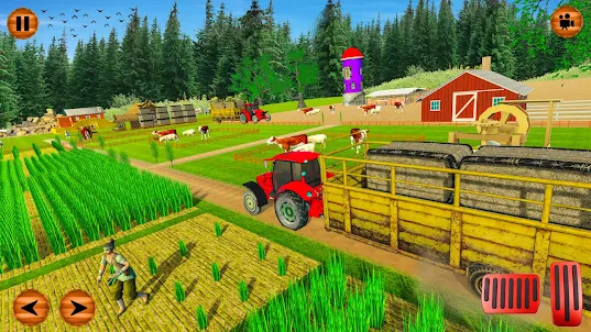 Village Farming Games: Tractor