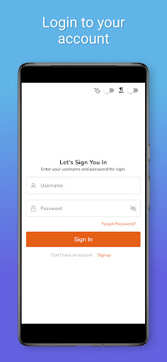 Android application YENE restaurant screenshort