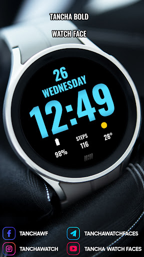 Tancha Bold Digital Watch Face screenshot 11