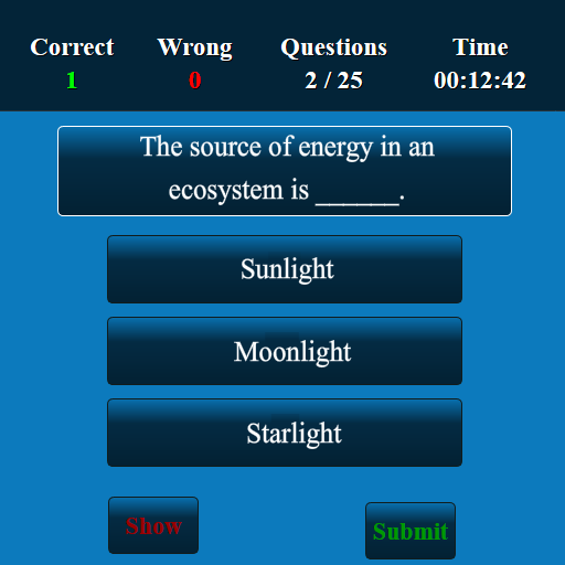 Ecology MCQ Screen 3