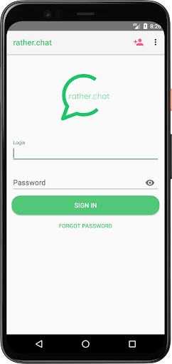 Android application rather.chat screenshort