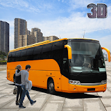 Coach Bus Driving Transport 3D icon