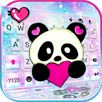 Тема для клавиатуры Galaxy Heart Panda