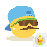 Hipster Burger Smiley Faces icon