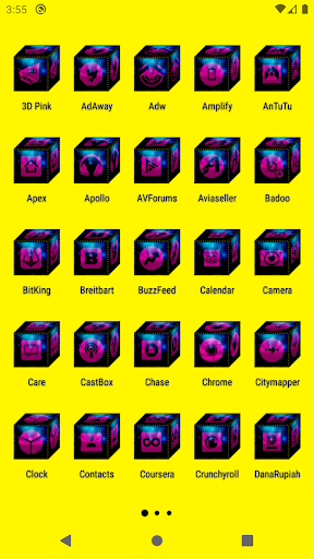 3D Pink Icon Pack Screen 2