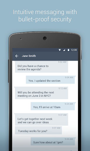 Android application Diligent Messenger screenshort