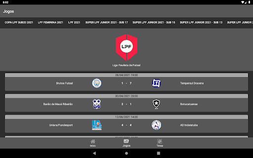 Liga Paulista de Futsal - SGE Screen 3