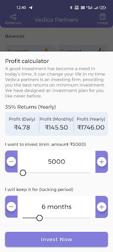 Vedica Partner Screen 2