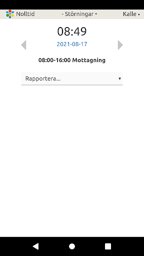 Android application Nolltid screenshort