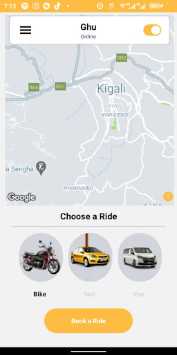 Ride Hub-In Screen 2