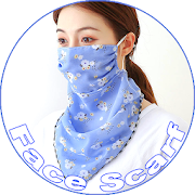 Floral Protection Scarf Face Mask