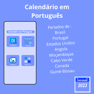 Calendário 2023 em Português