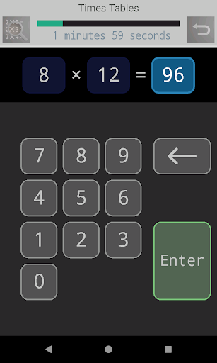 Android application Times Tables screenshort