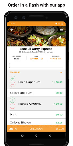 Android application Sunauli Curry Express screenshort