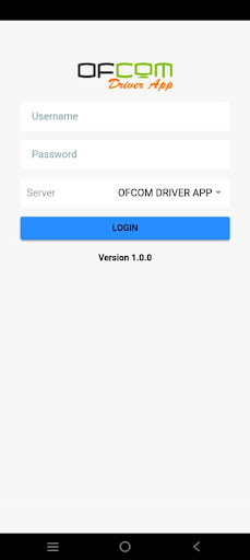 OFCOM DRIVER APP Screen 2