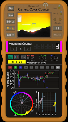 Screenshot of Camera Color Counter