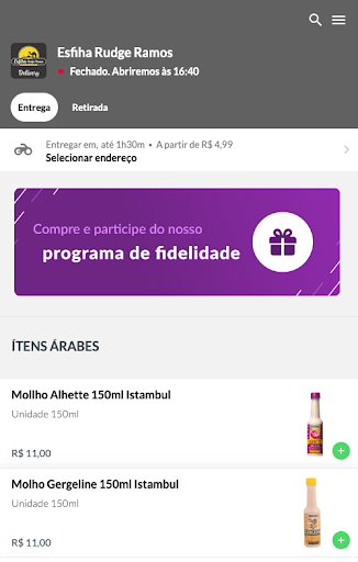 Android application Esfiha Rudge Ramos screenshort