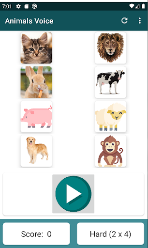 Android application Animals Voice Learning screenshort