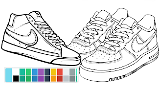 basketball shoes coloring pages