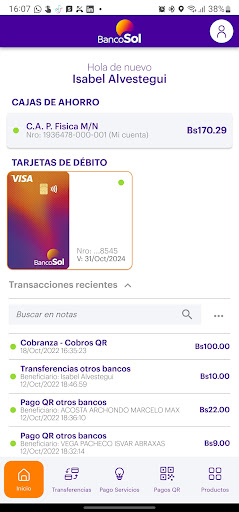 BancoSol Screen 2