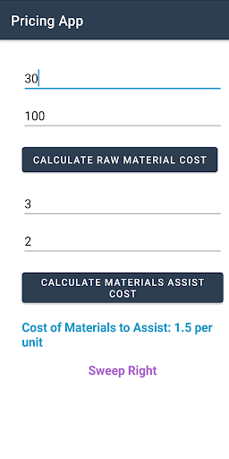 Pricing App Screen 2