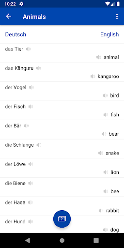 learnVocab() Screen 2