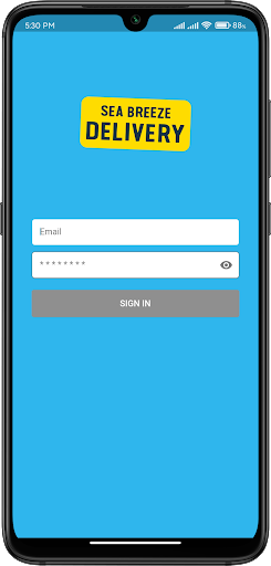 Android application Sea Breeze Delivery Courier screenshort