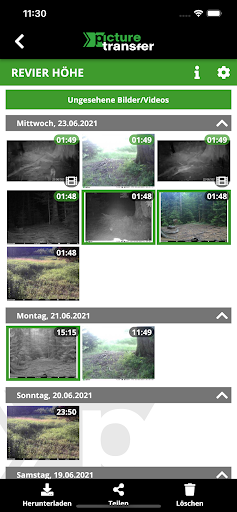 picture transfer Wildkameras Screen 3