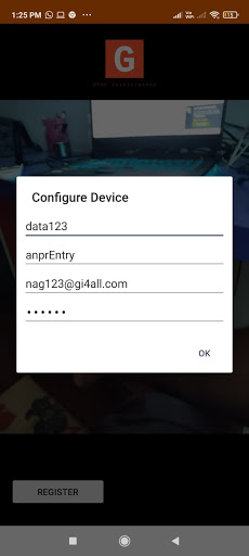 Android application GI4ALL ANPR screenshort