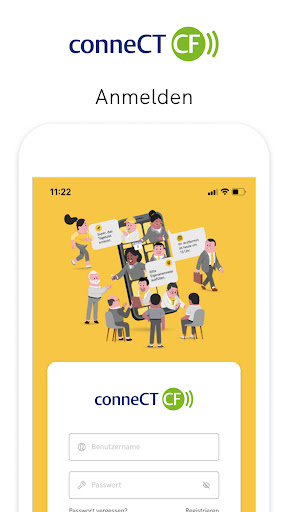 Android application conneCT CF Online-Sprechstunde screenshort
