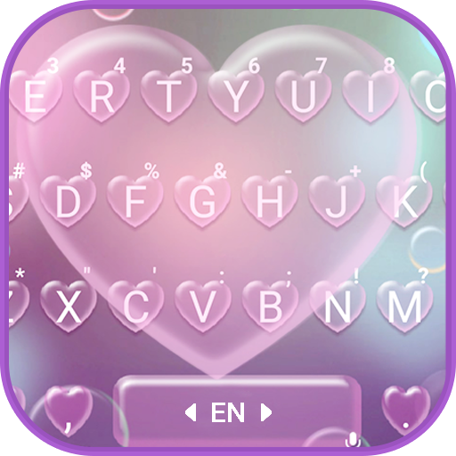 Romantic Bubble Heart Keyboard logo