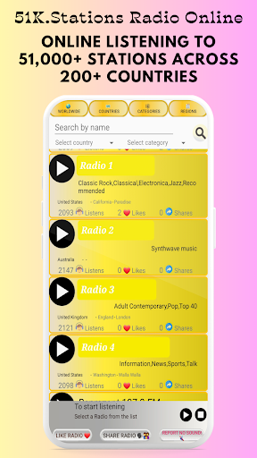 Android application 51K Radios Live FM AM screenshort